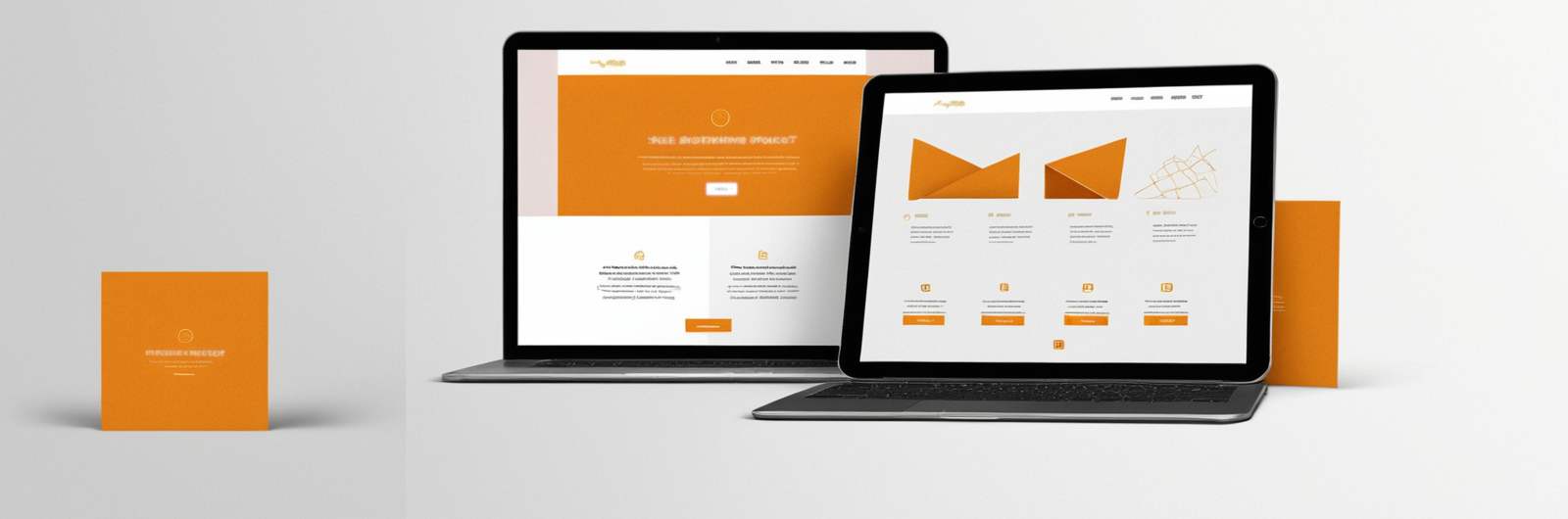 laptop z minimalistyczną stroną internetową