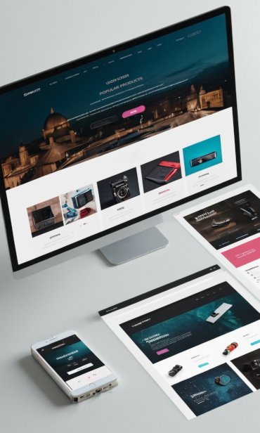 wizualizacja ekran strona internetowa